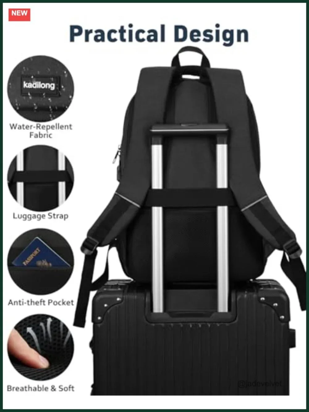 Teen Boys Laptop Backpack USB Charging Port Bookbag College Computer Bag